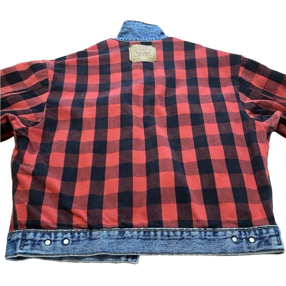 Vintage Levi’s 70417 Type III Trucker Jacket Buffalo Plaid Liner USA Medium - Picture 12 of 15